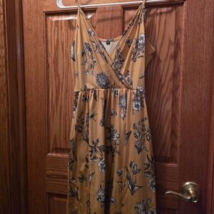 Amazon Mustard Floral Midi Dress